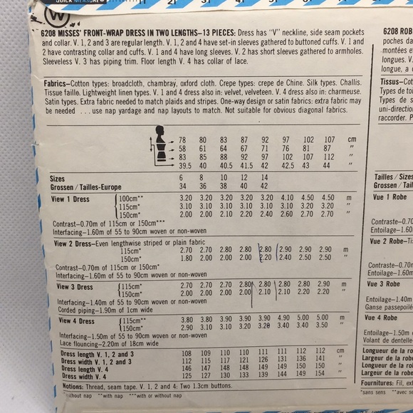 Simplicity 6208 Misses Mock Wrap Dress Sewing Pattern Size Medium10-12-14 Uncut - Picture 6 of 11